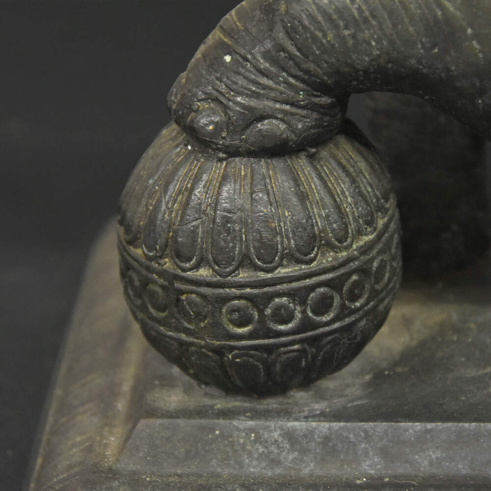 Mid-Century Modern Brass Circus Elephant Jardinière-6