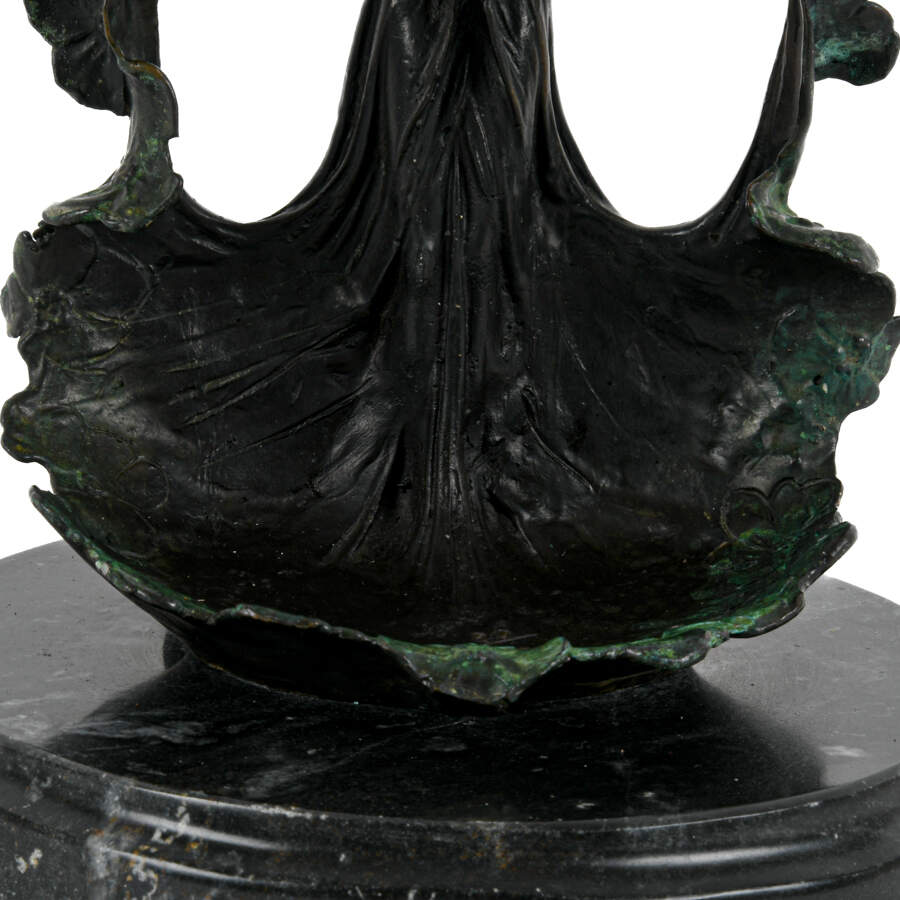 Bronze Lady Figure in Form of Jewelry Tray After Emile-7