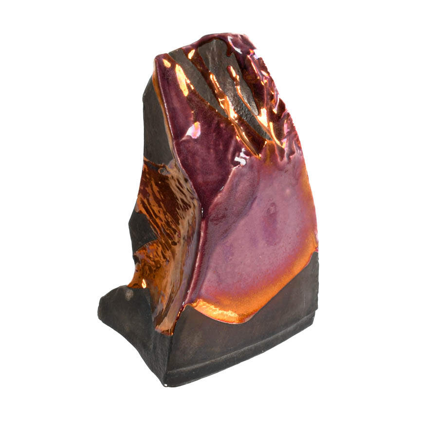 Tony Evans Mid-Century Modern Abstract Raku Vase-3