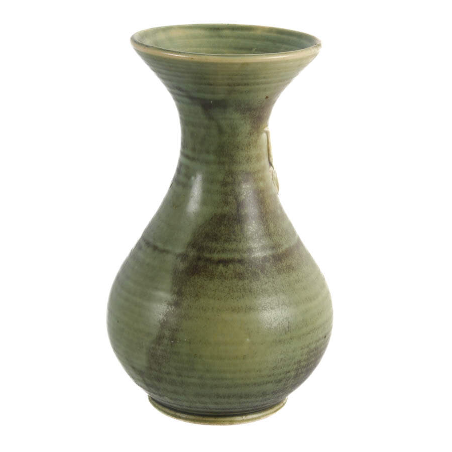 Art Pottery Vase with Raised Salamander Relief-5