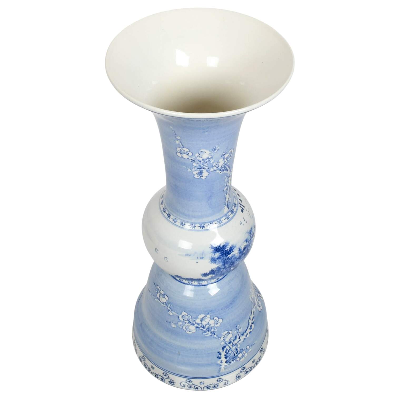 Chinese Blue and White Porcelain Beaker Vase-5