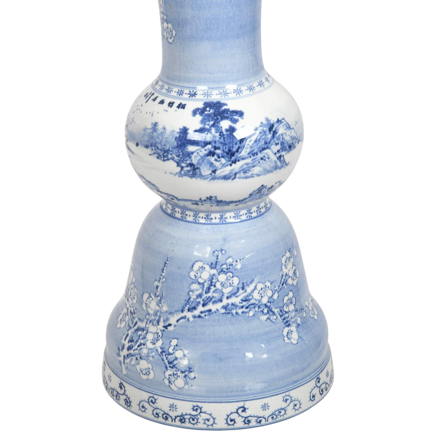 Chinese Blue and White Porcelain Beaker Vase-3