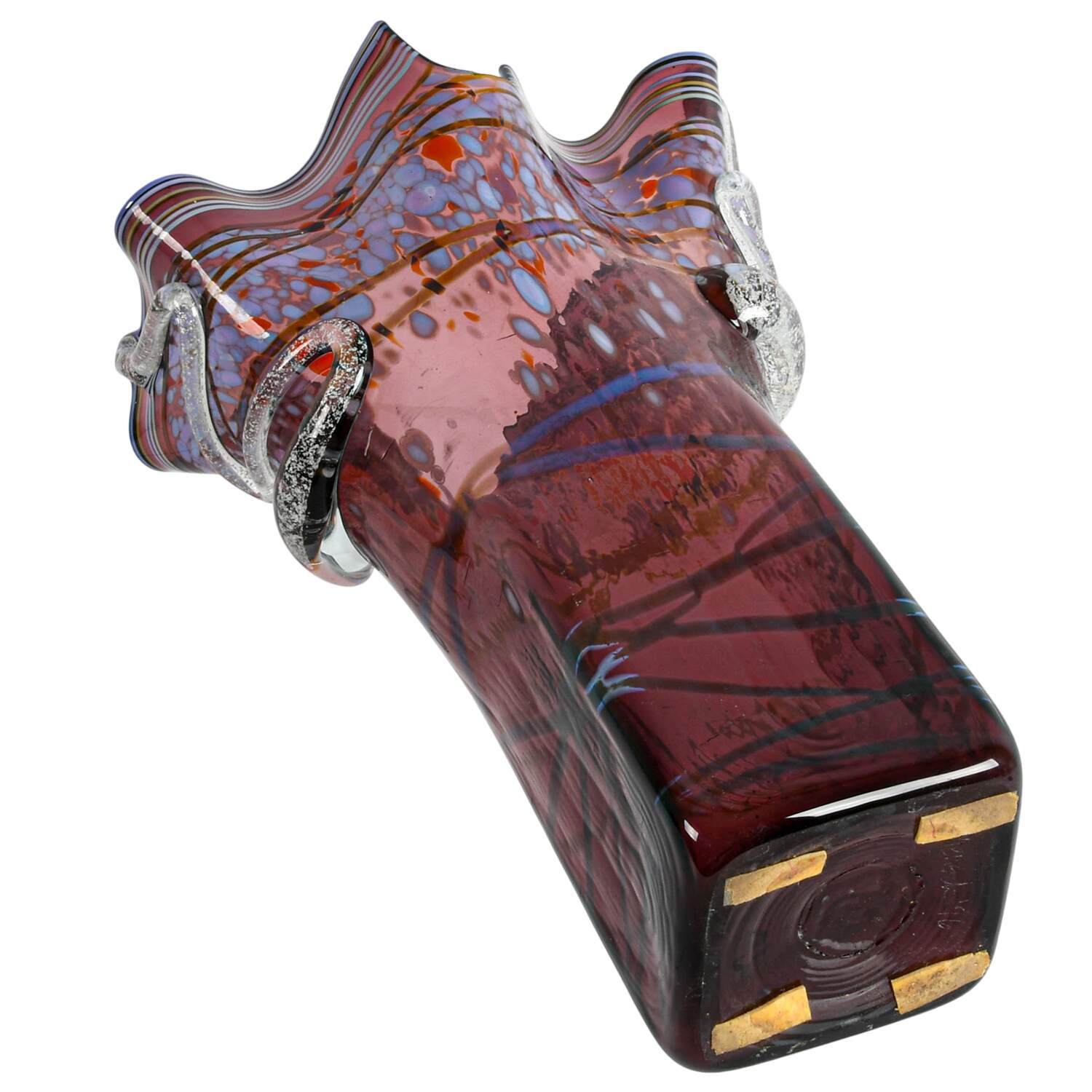 Mensch Art Glass Handkerchief Vase-7