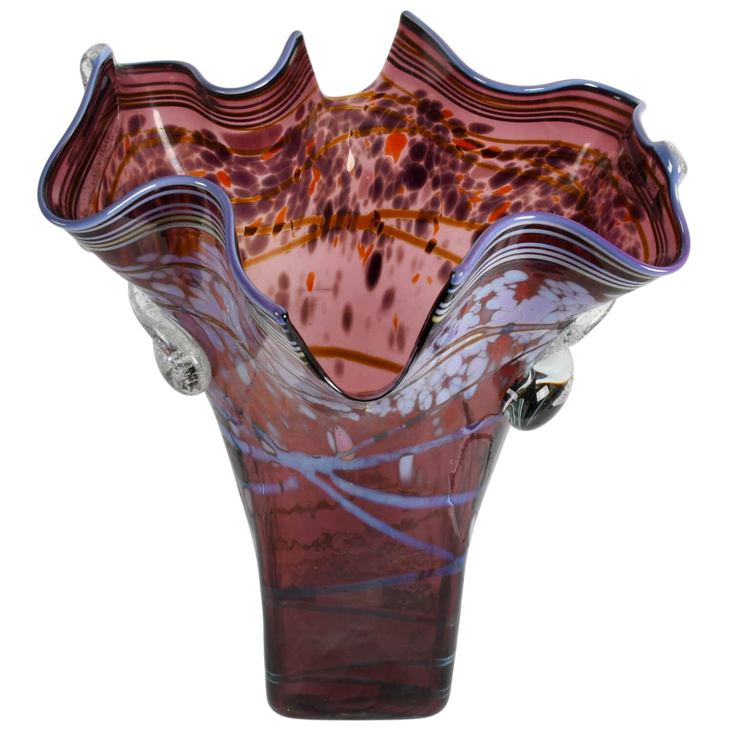 Mensch Art Glass Handkerchief Vase-5