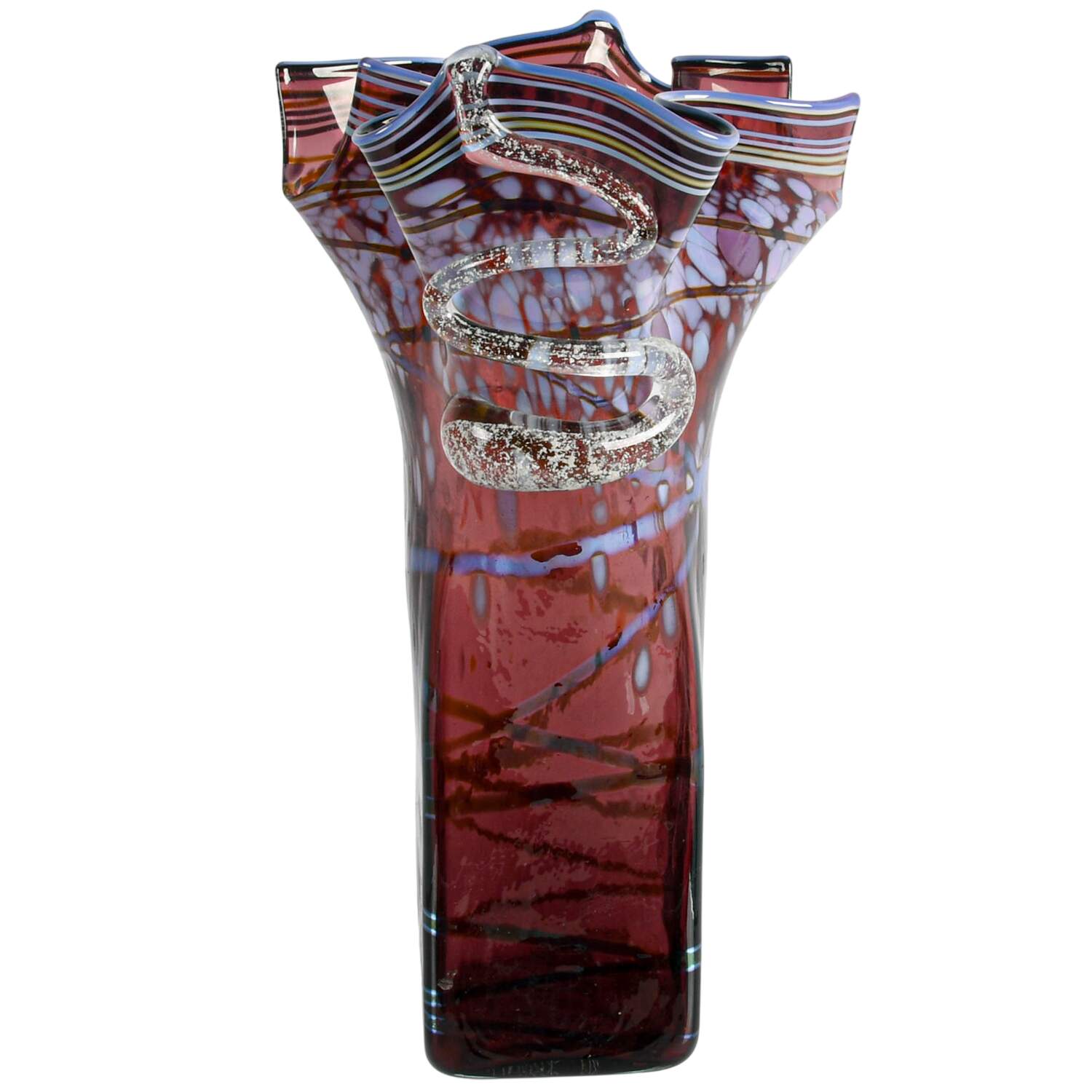 Mensch Art Glass Handkerchief Vase-4