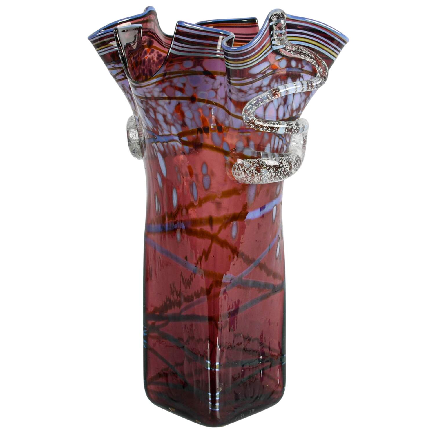 Mensch Art Glass Handkerchief Vase-3