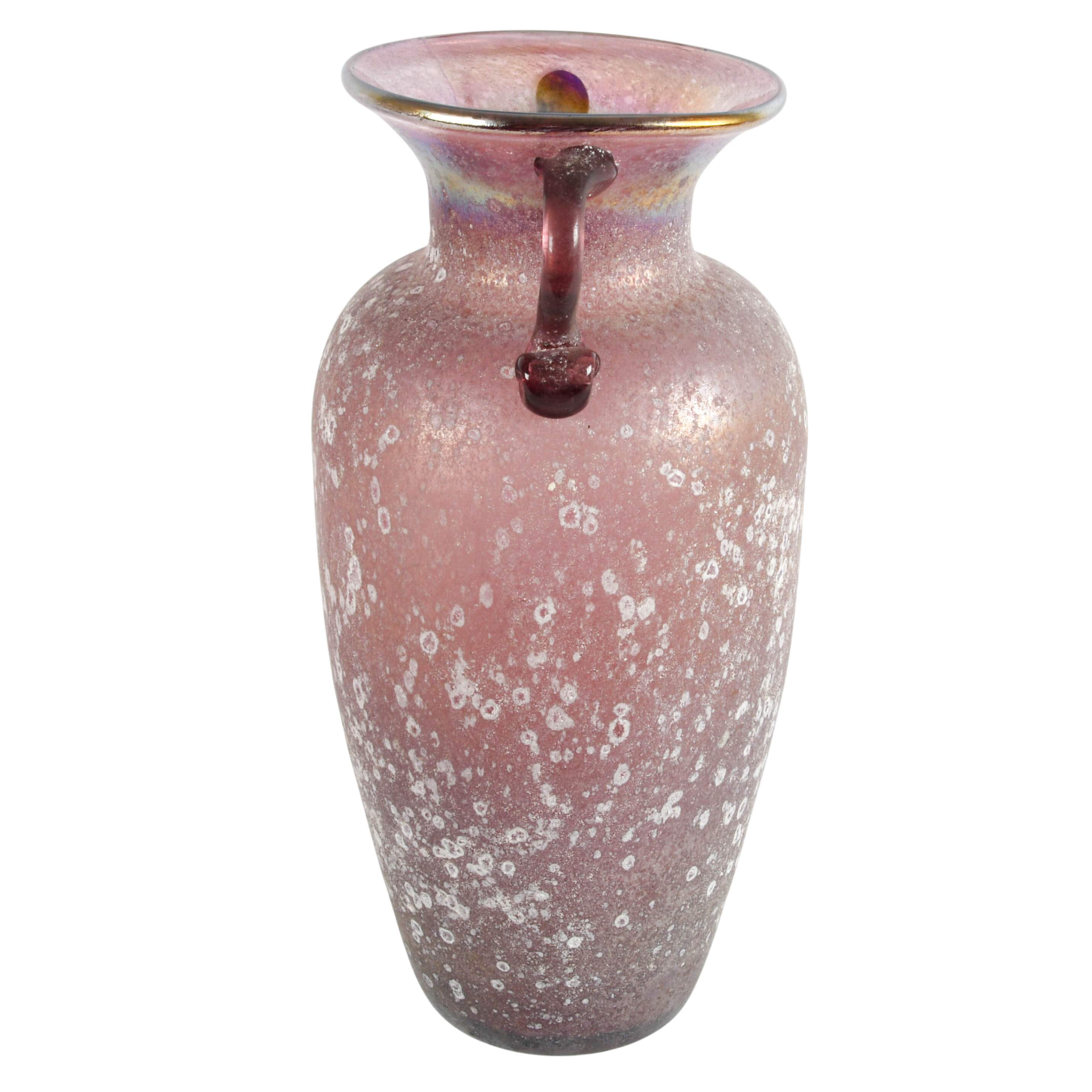 Italian Murano Scavo Finish Roman Style Amphora Vase-4