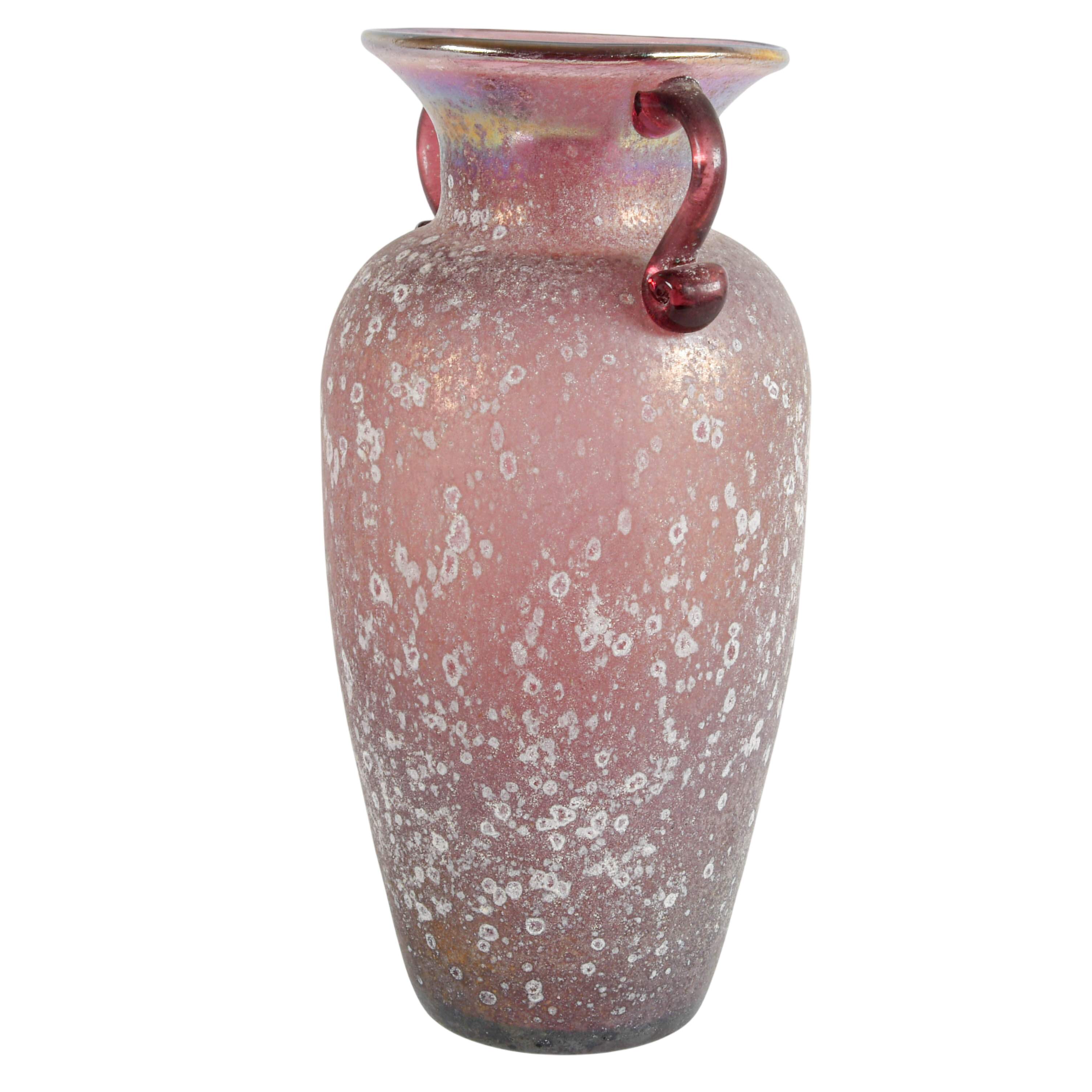 Italian Murano Scavo Finish Roman Style Amphora Vase-3