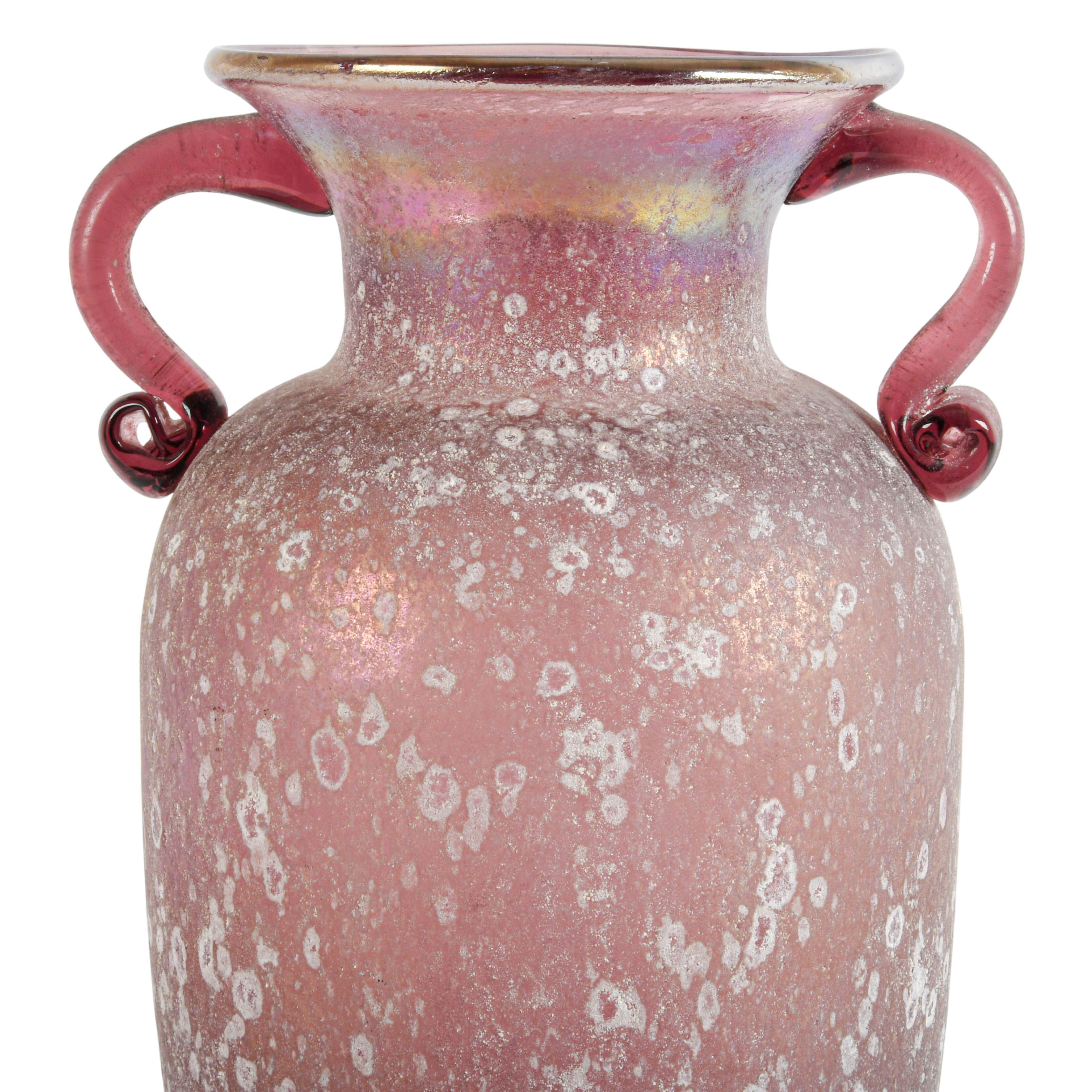 Italian Murano Scavo Finish Roman Style Amphora Vase-2