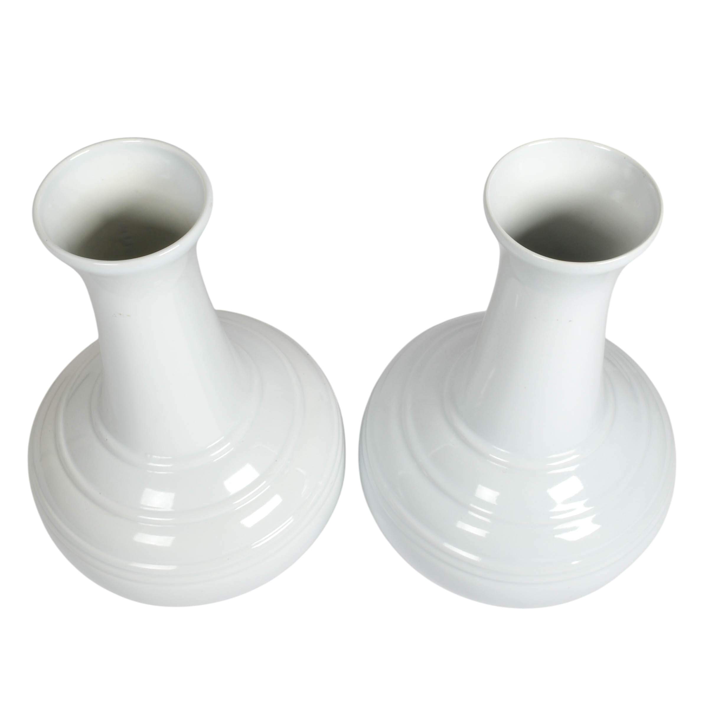 Pair of Large Blanc De Chine Chinese Vases-4