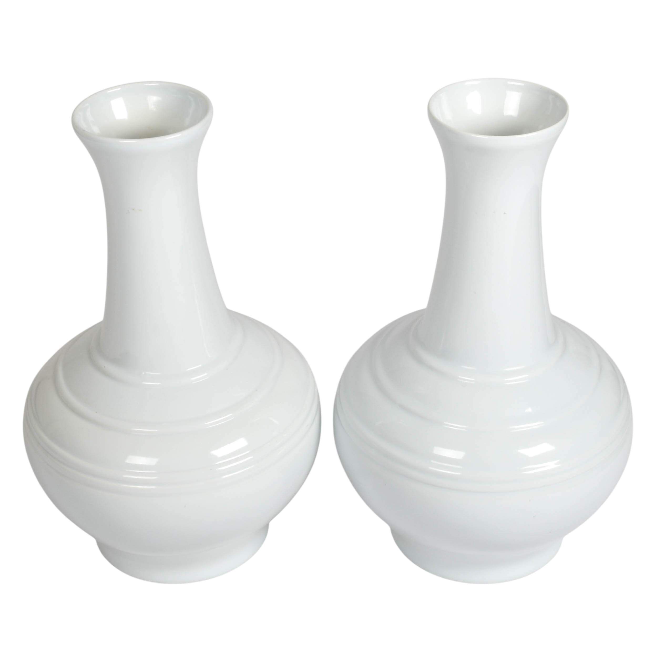 Pair of Large Blanc De Chine Chinese Vases-2