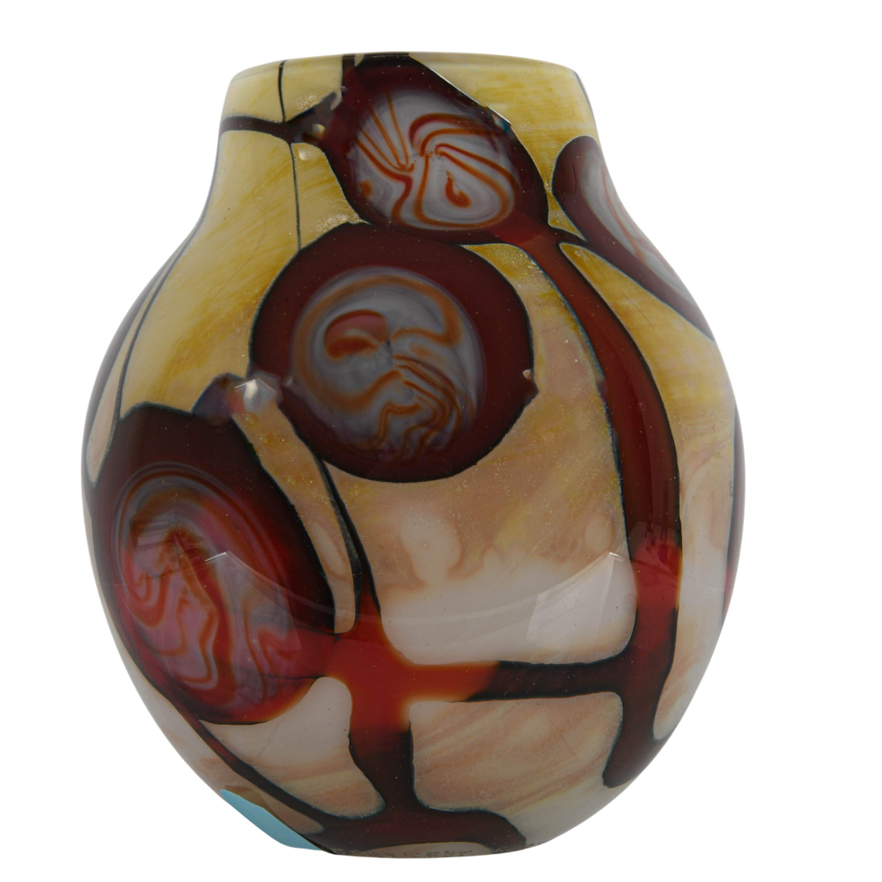 Signed Bittersweet Glassworks Rich Miller Art Glass Vase-2