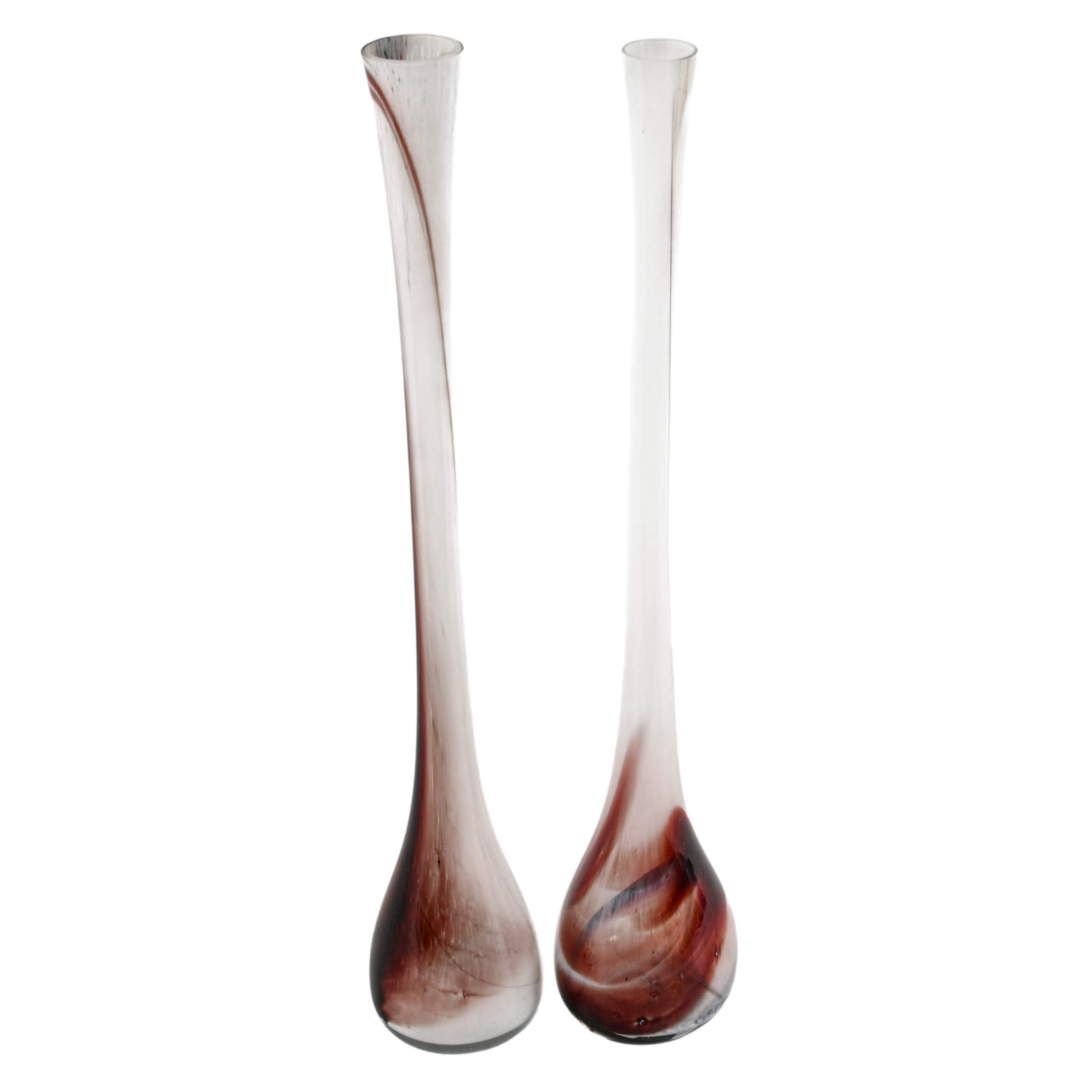 Pair of Signed M. Ducco Murano-Style Hand-Blown Glass Vases-5