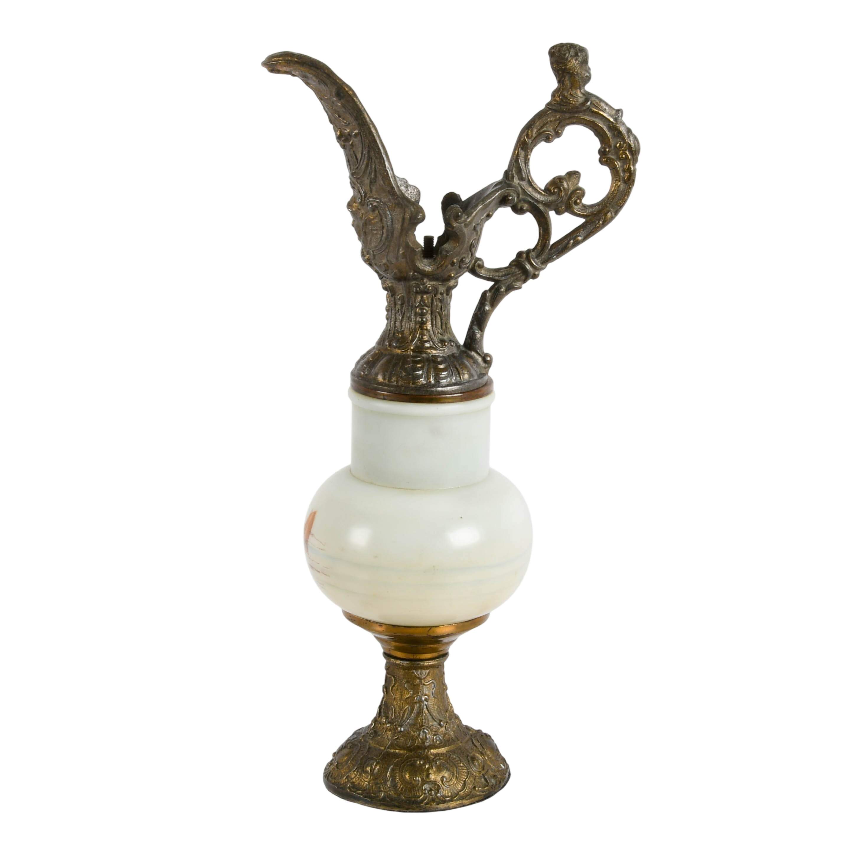 Antique Victorian Hand Decorated Wavecrest Mantle Ewer-3