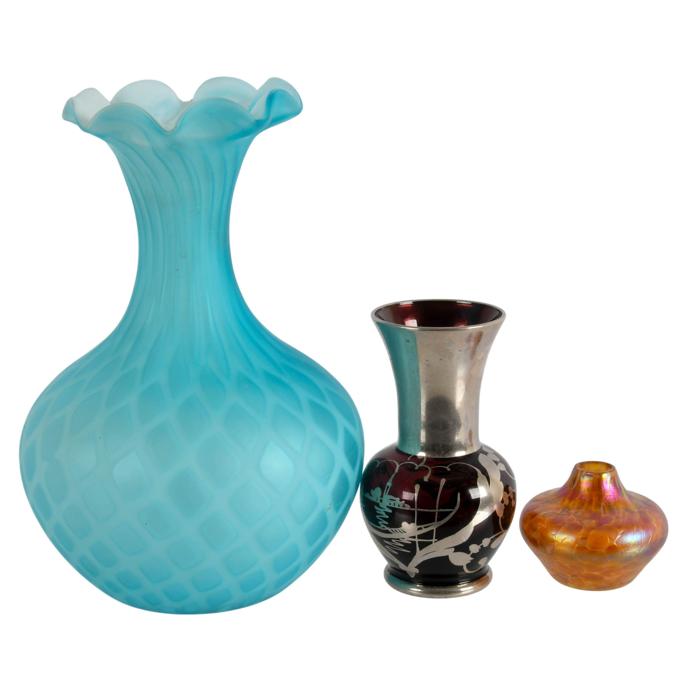 Grouping of Three Sizes of Glass Vases-4