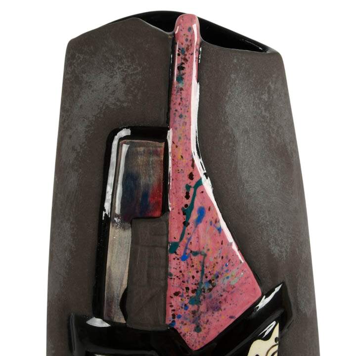 Signed Roger McAndrews Geometric Abstract Ceramic Vase-6