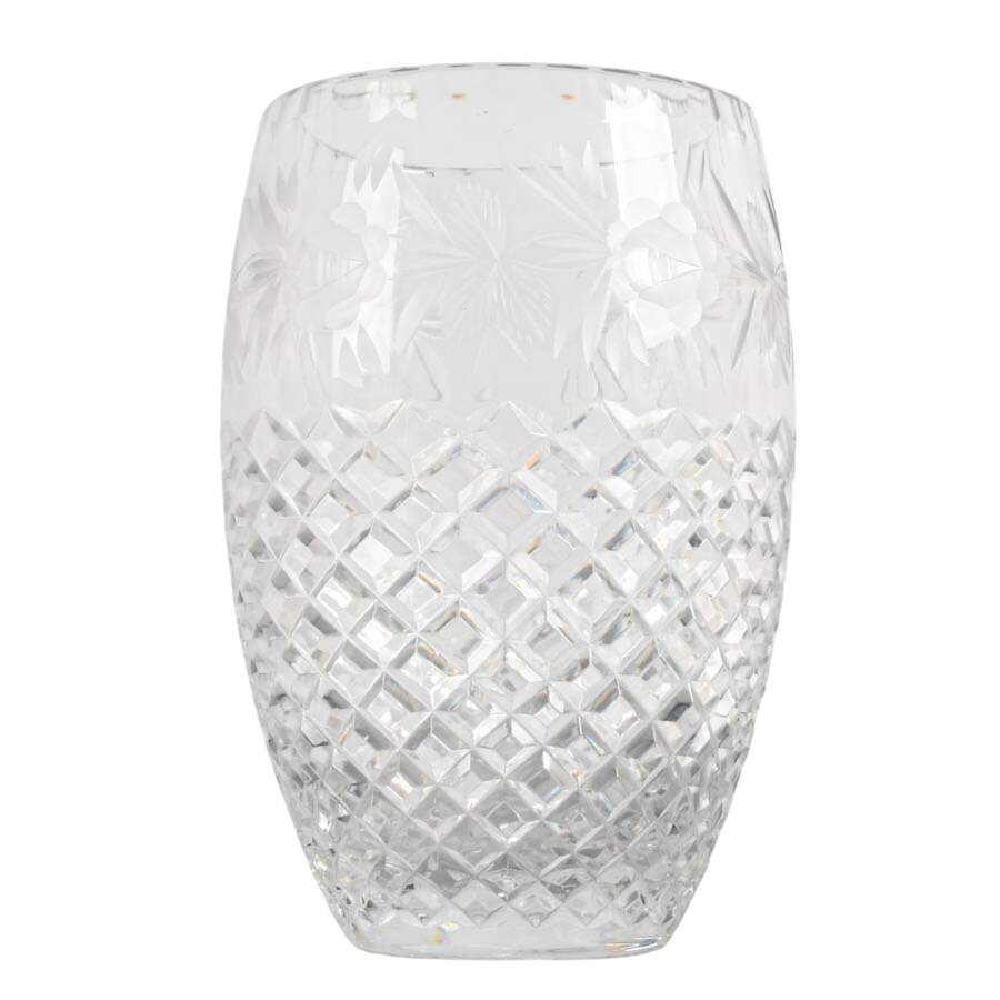 Cut Crystal Floral Arrangement Vase-3