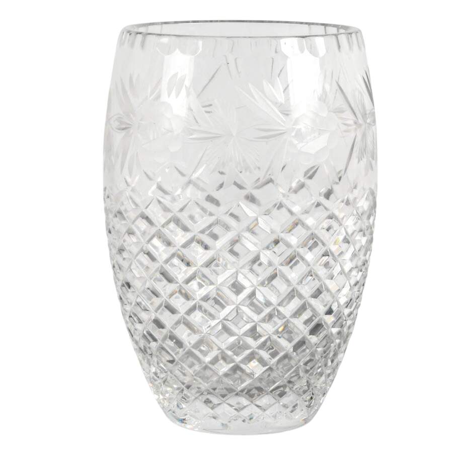 Cut Crystal Floral Arrangement Vase-1