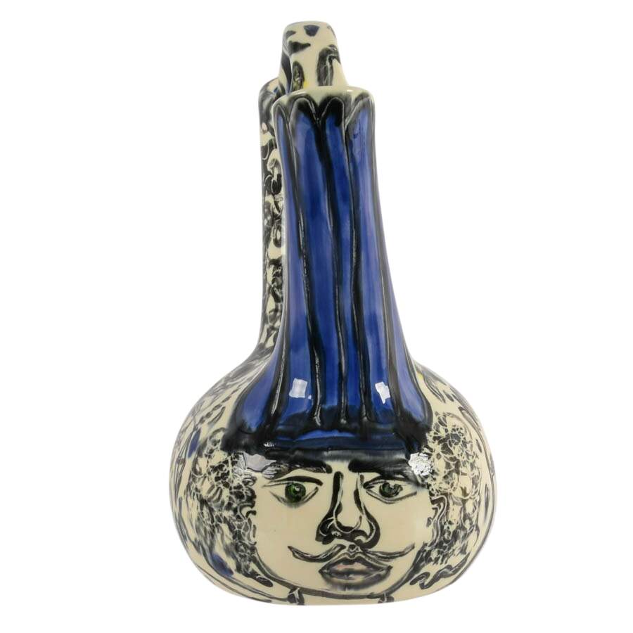 Signed Double Spout Artsy Vase-5