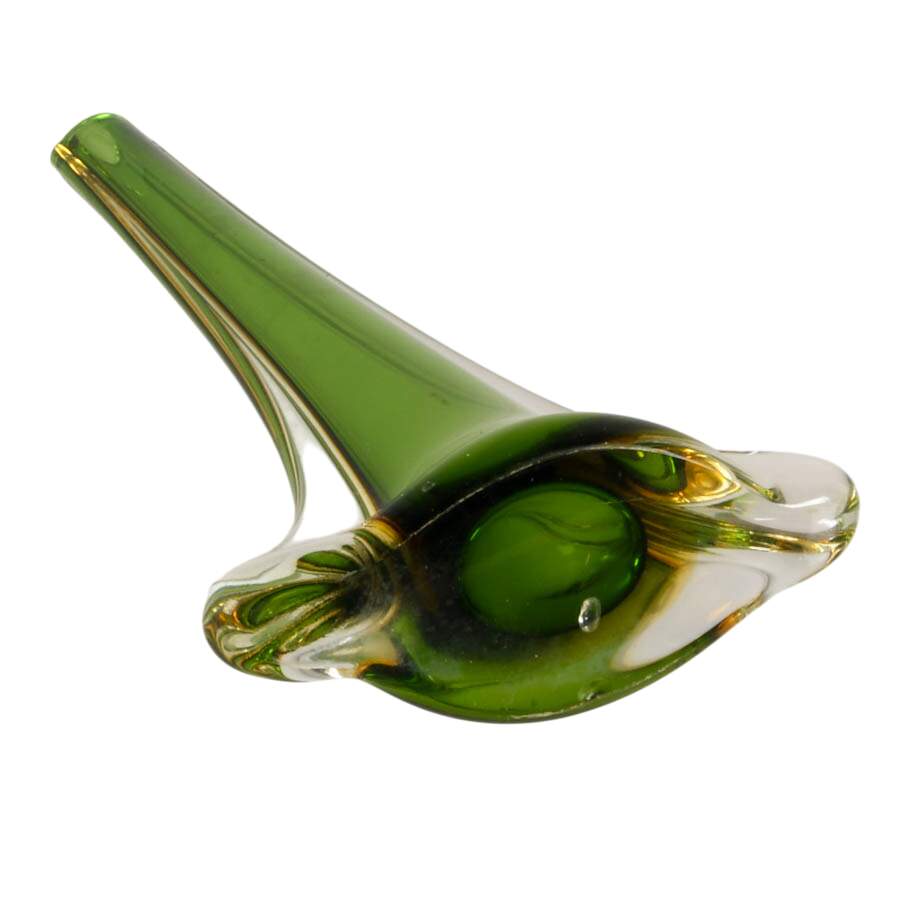 1970s Green Murano Vase in the Style of Flavio Poli for Seguso-5