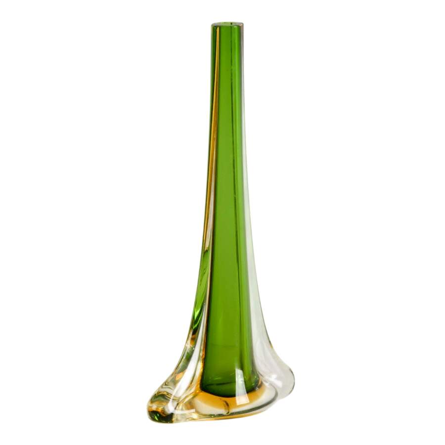 1970s Green Murano Vase in the Style of Flavio Poli for Seguso-3