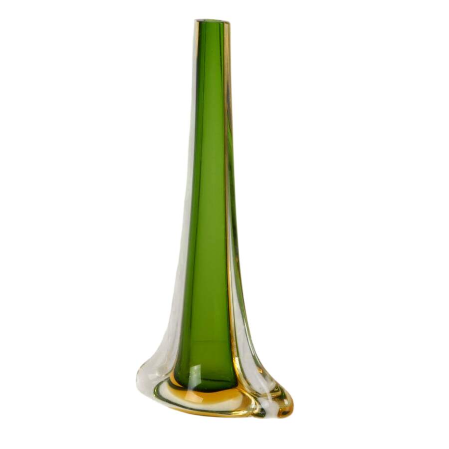 1970s Green Murano Vase in the Style of Flavio Poli for Seguso-2