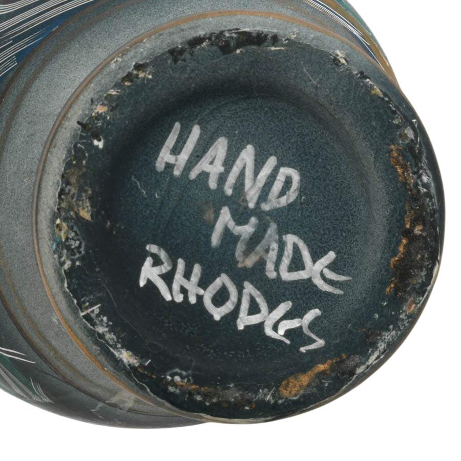 Hand-Painted Greek Pottery Vase-9