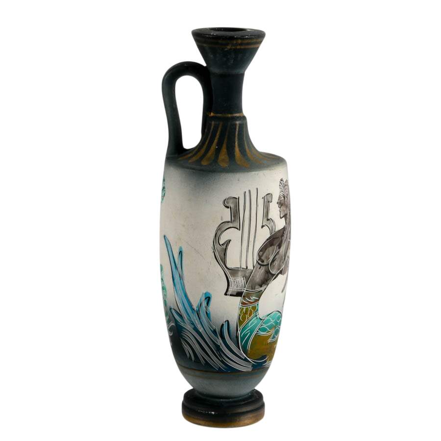 Hand-Painted Greek Pottery Vase-7