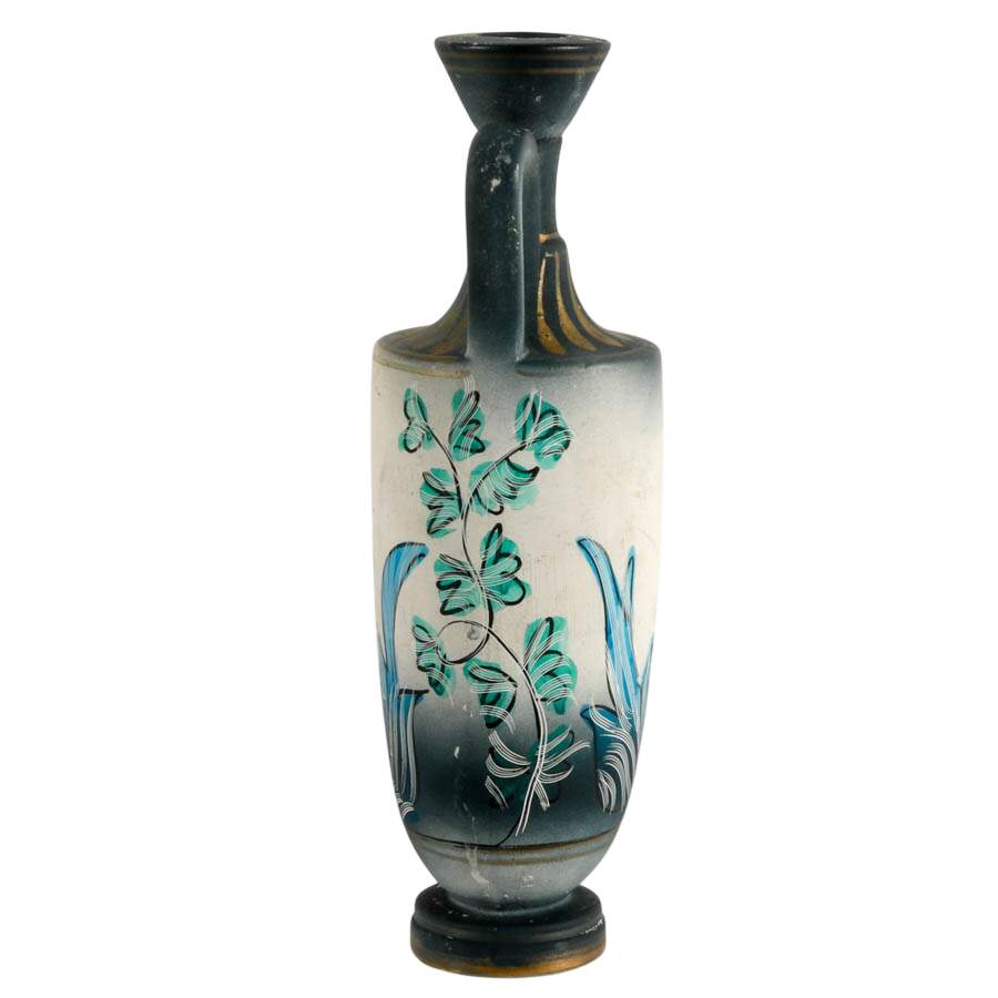 Hand-Painted Greek Pottery Vase-6