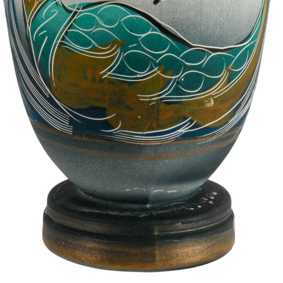 Hand-Painted Greek Pottery Vase-4