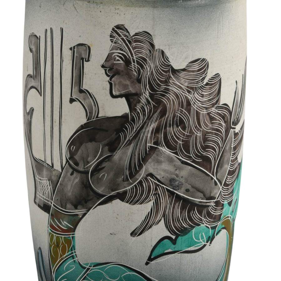 Hand-Painted Greek Pottery Vase-3