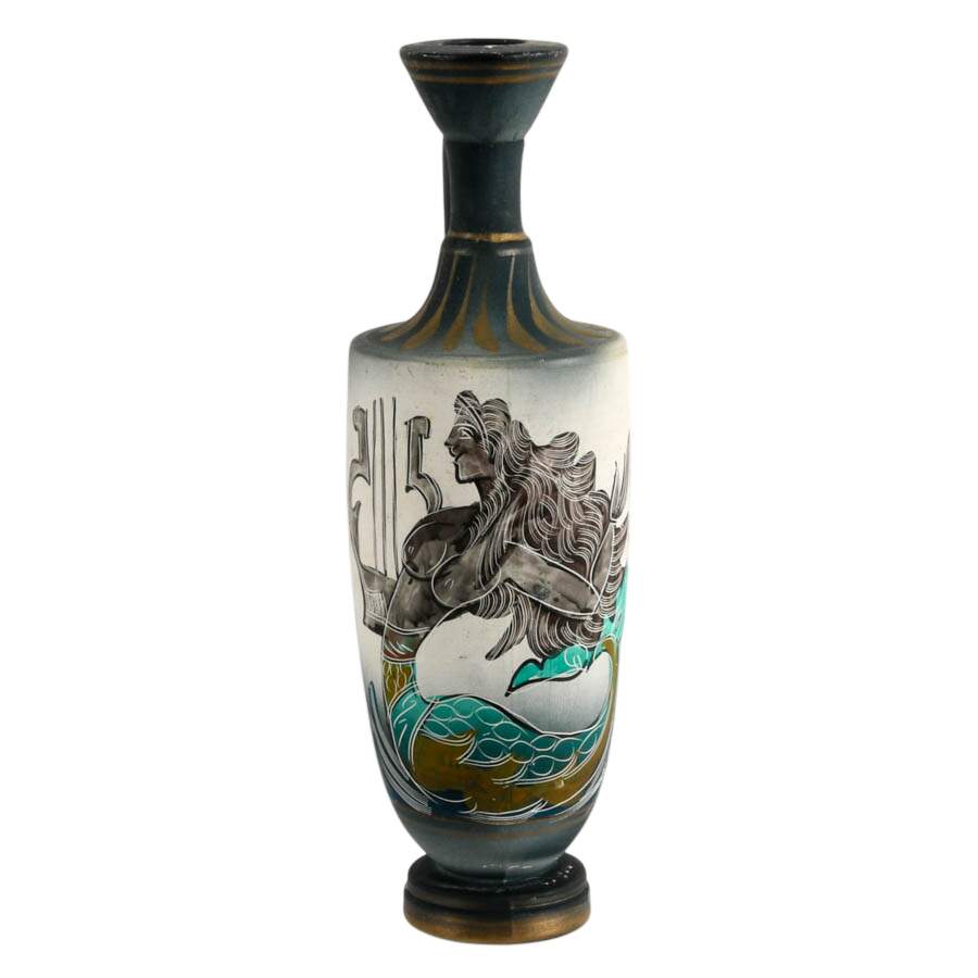 Hand-Painted Greek Pottery Vase-1