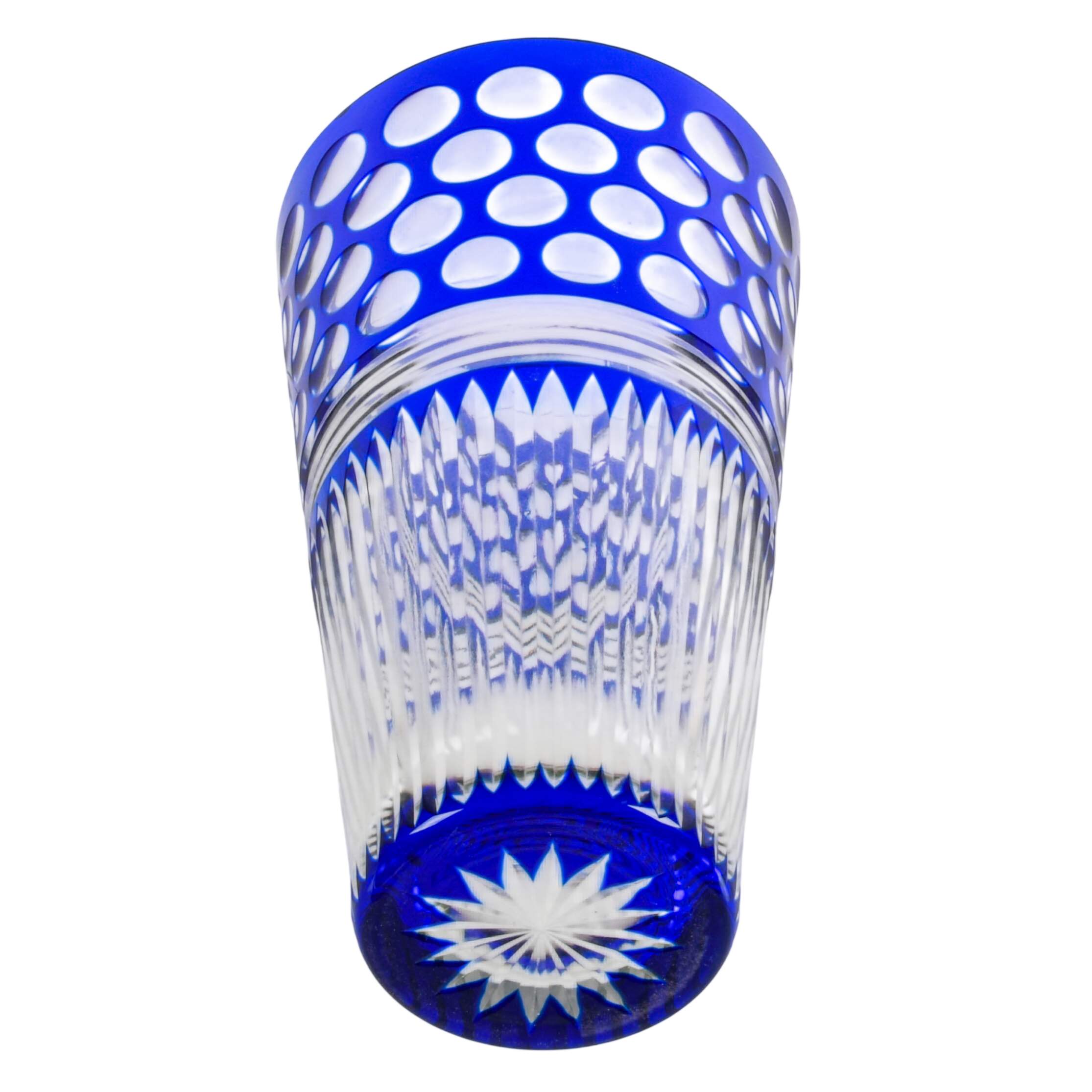 Cobalt Cut-to-Clear Vase-7