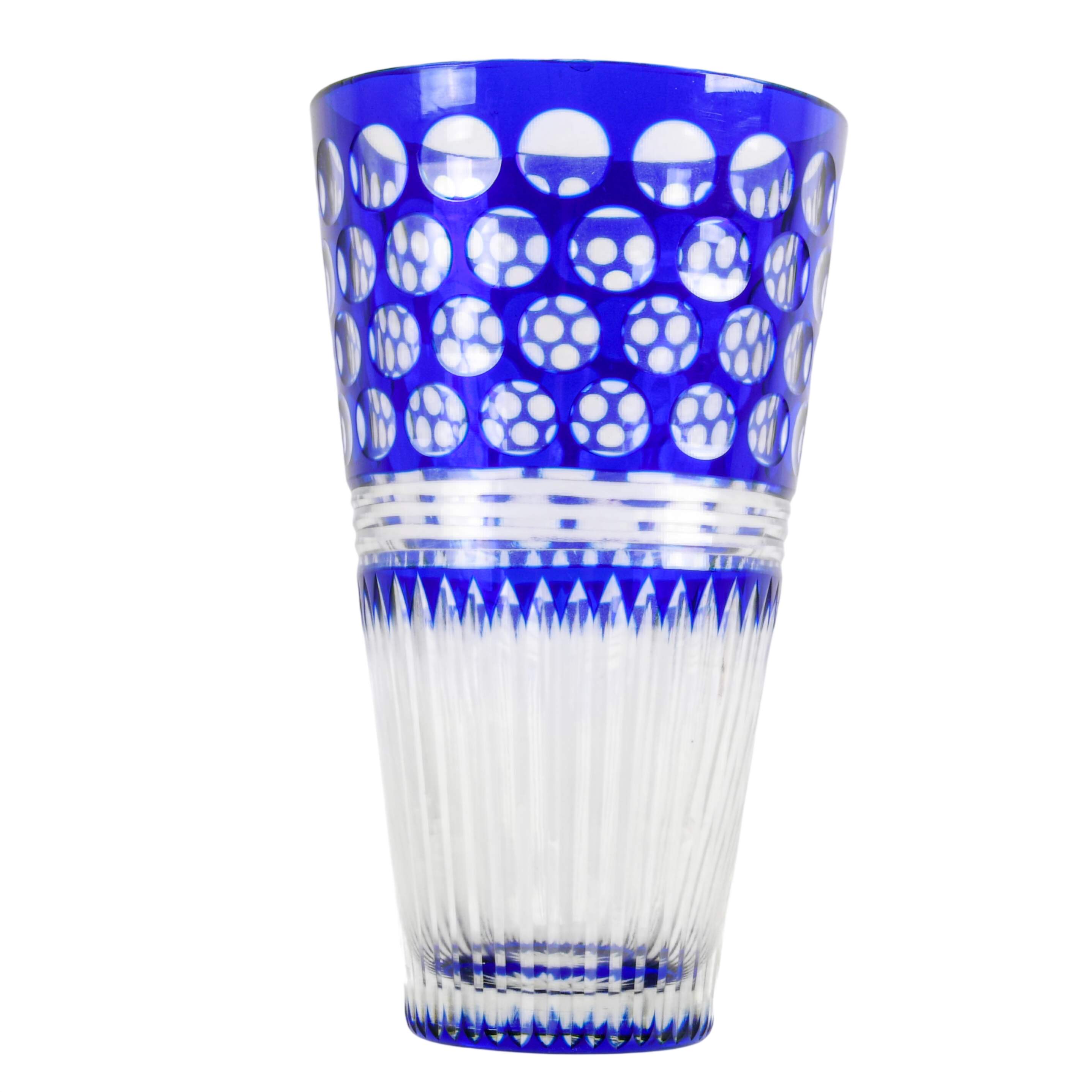 Cobalt Cut-to-Clear Vase-4