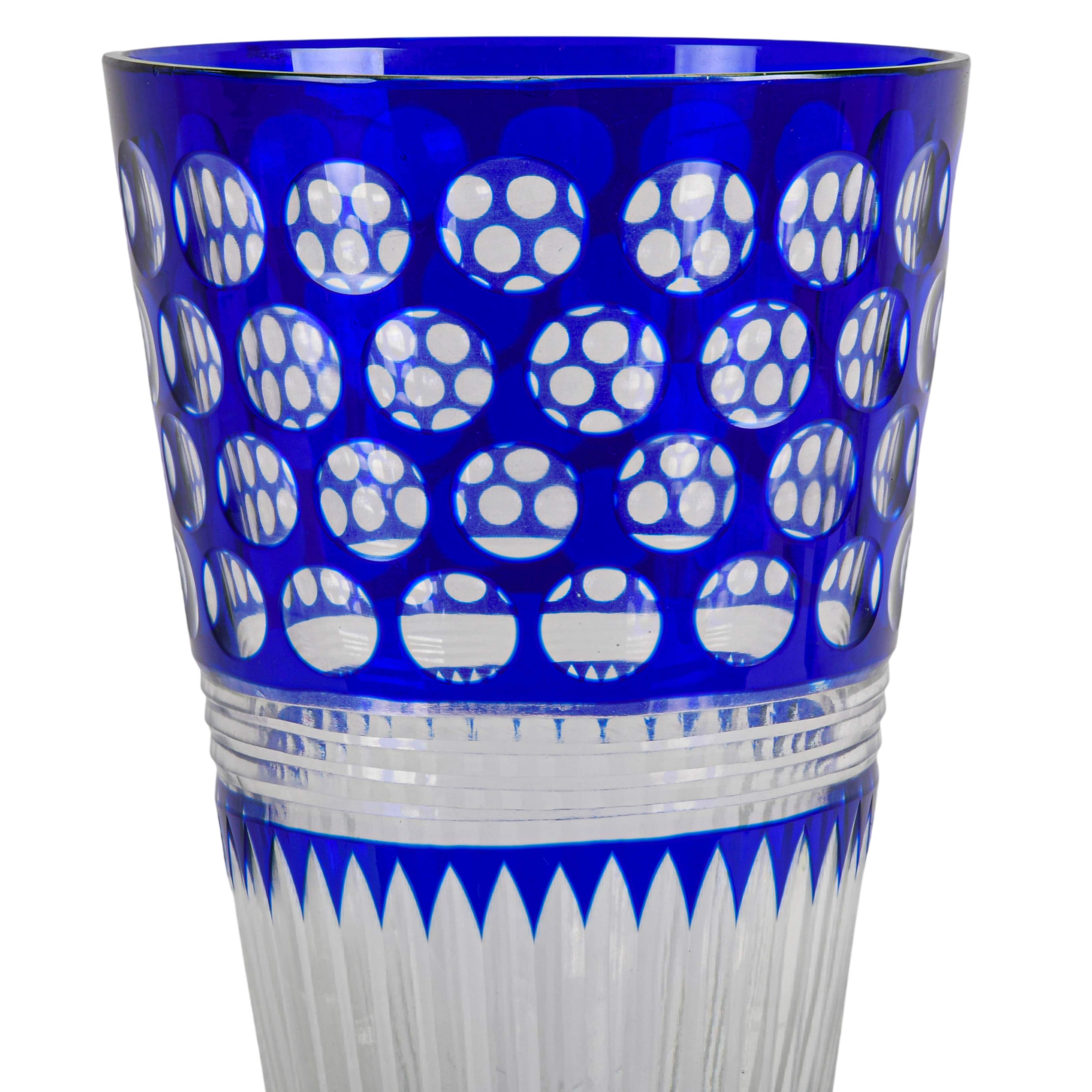 Cobalt Cut-to-Clear Vase-2