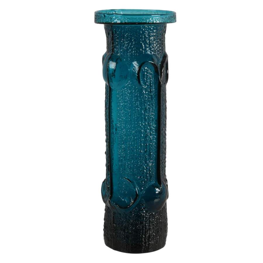 Stelvia Antigua Italian Mid-Century Blue Glass Vessel-4