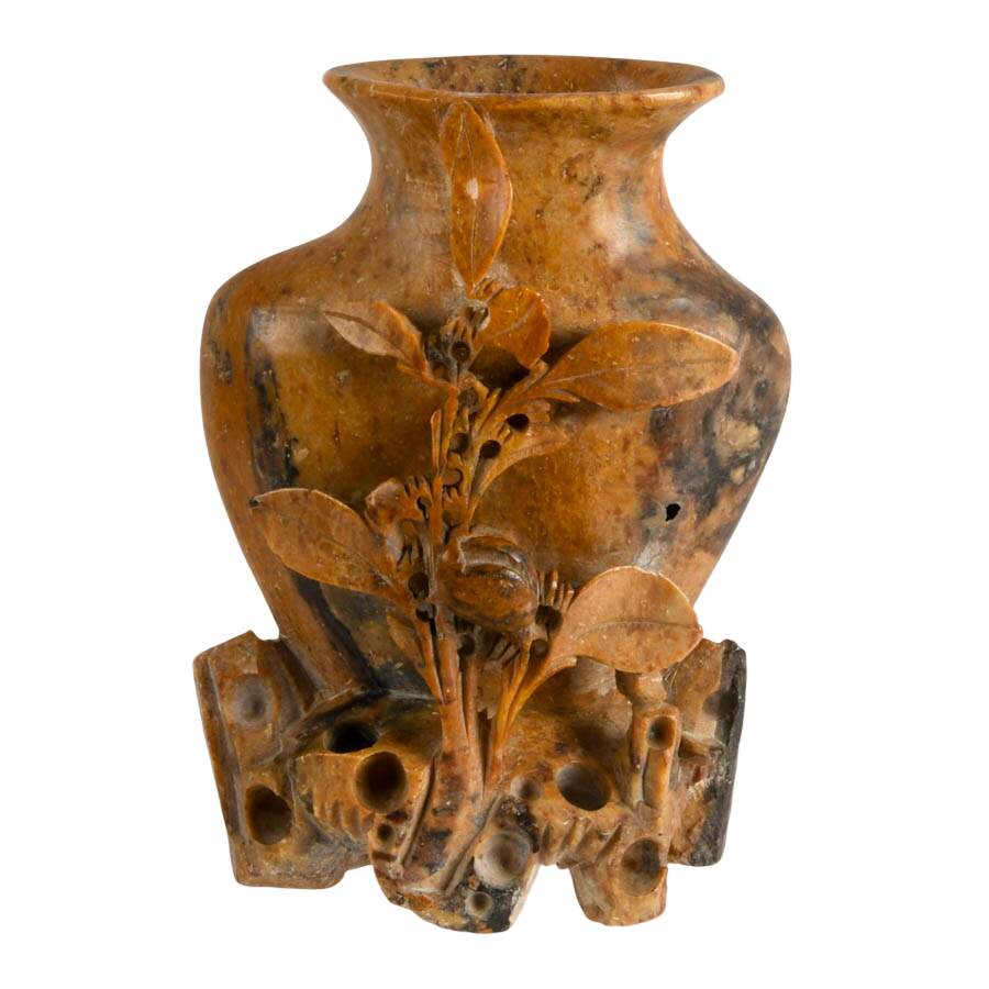 Trio of Chinese Soapstone Brush Pots-4