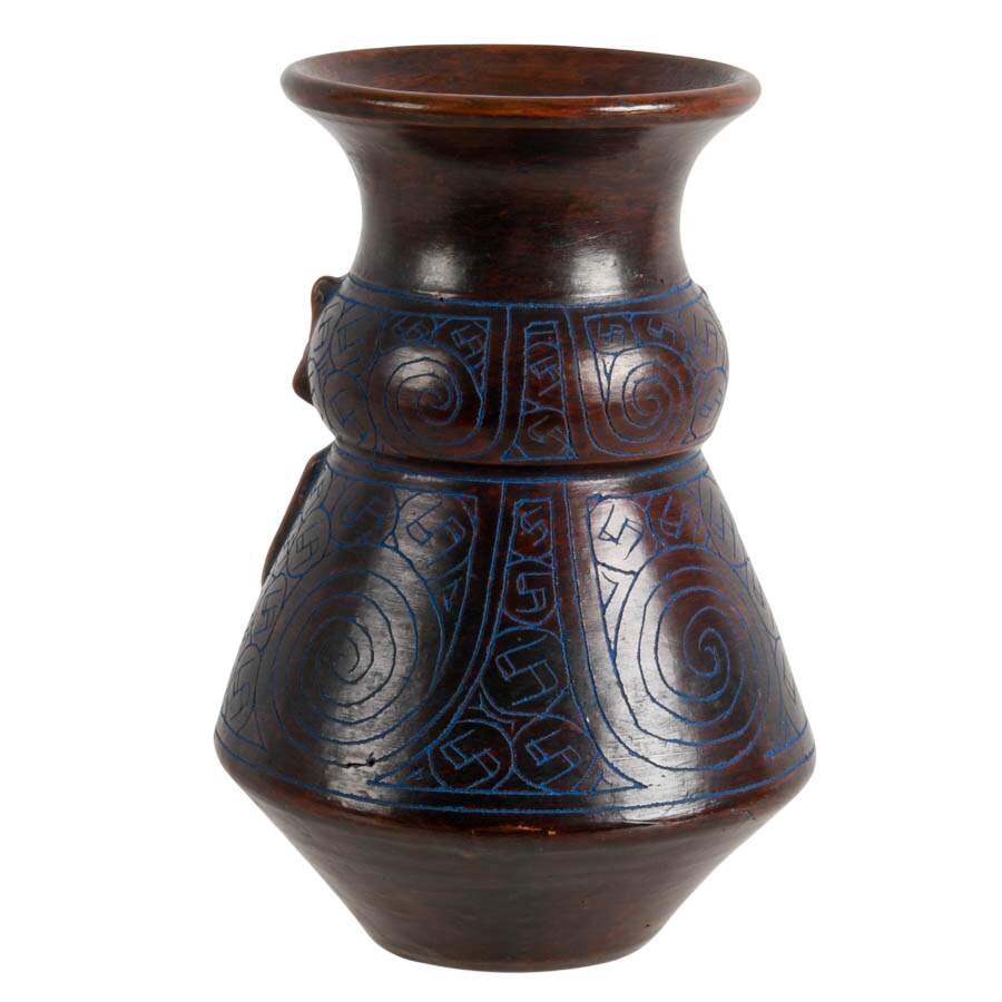 Brazilian Marajoara Figural Pottery Vase-5