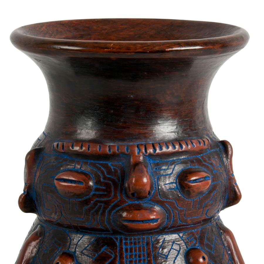 Brazilian Marajoara Figural Pottery Vase-2