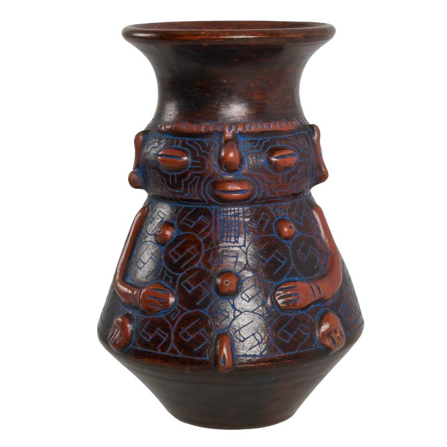 Brazilian Marajoara Figural Pottery Vase-1