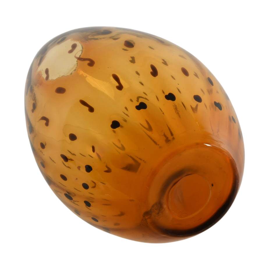 Mid-Century Italian Tiger Spot Glass Vase-4