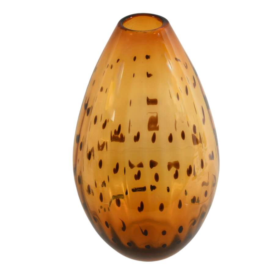 Mid-Century Italian Tiger Spot Glass Vase-1