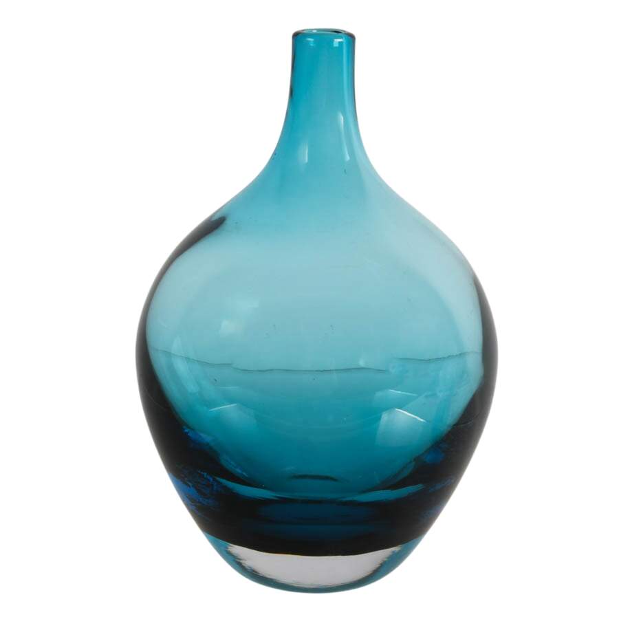 Four Blue Glass Vases-2