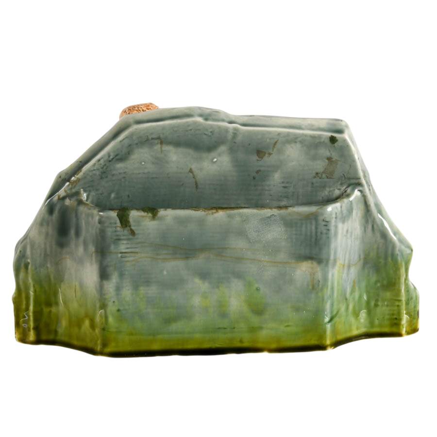 Antique Majolica Shepard and Flock Spill Vase-7