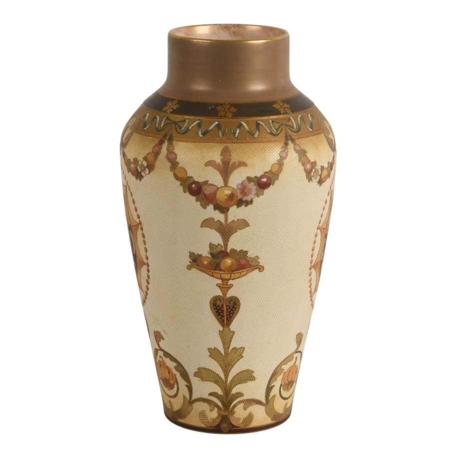 Antique Royal Doulton Lambeth Slater's Patent Ceramic Vase-4