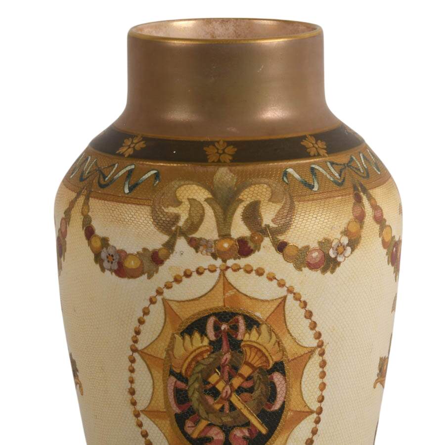 Antique Royal Doulton Lambeth Slater's Patent Ceramic Vase-3