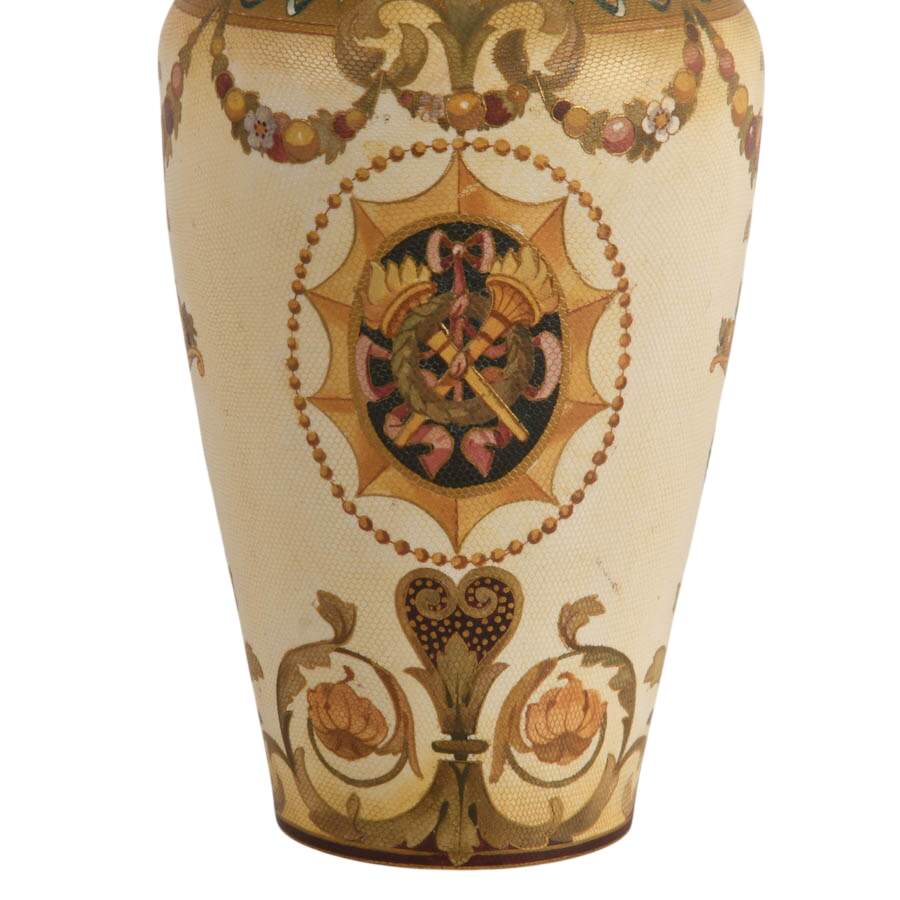 Antique Royal Doulton Lambeth Slater's Patent Ceramic Vase-2