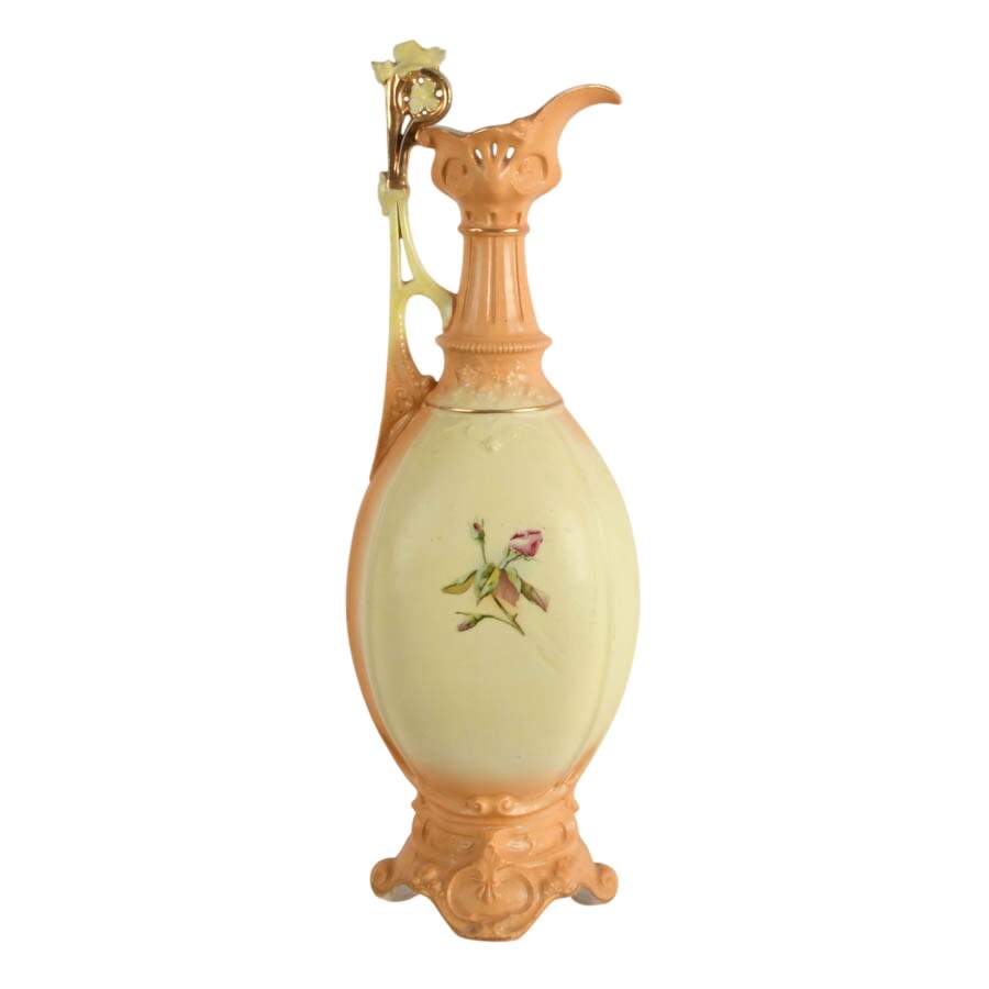 Austrian Royal Wettina Robert Hanke Hand-Painted Amphora Ewer Vase-6