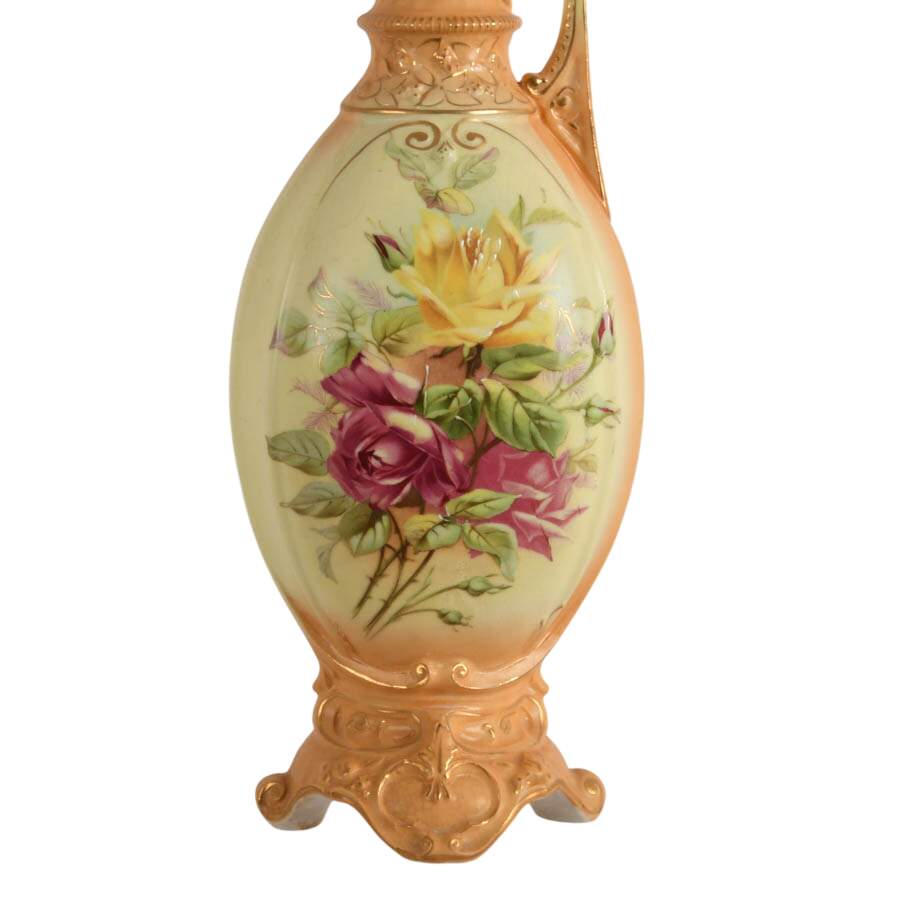 Austrian Royal Wettina Robert Hanke Hand-Painted Amphora Ewer Vase-2