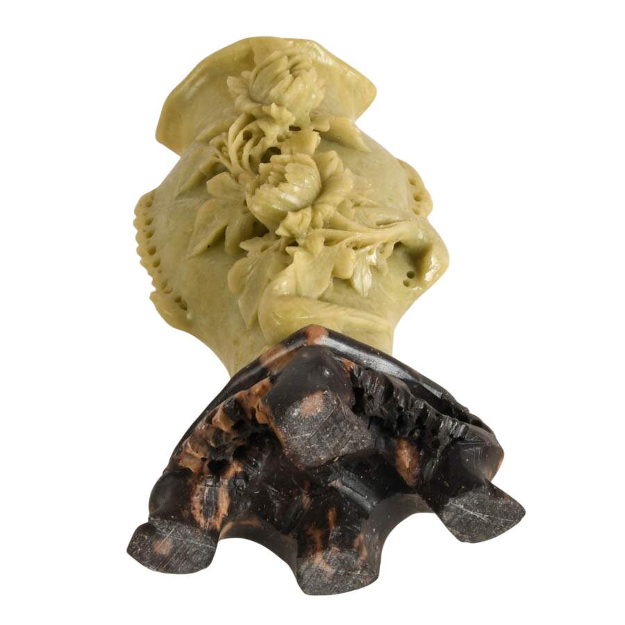 Hand-Carved Chinese Soapstone Vase-9